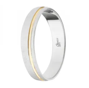 Alianza Oro 9 Kt. Bicolor 4 Mm.