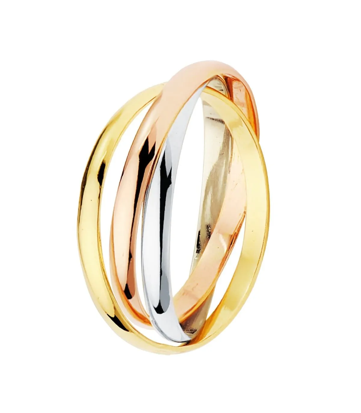 Alianza triple Dozza 2mm Oro tricolor 18K
