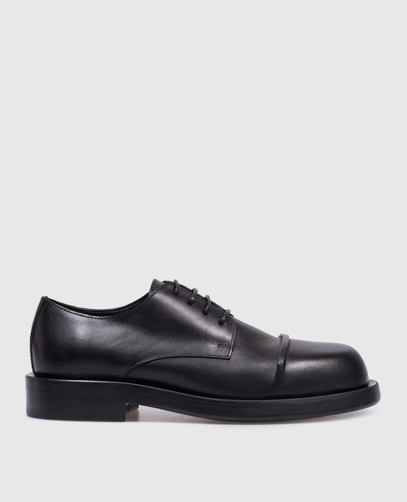 Ann Demeulemeester Dex Pintuck Black Leather Derby