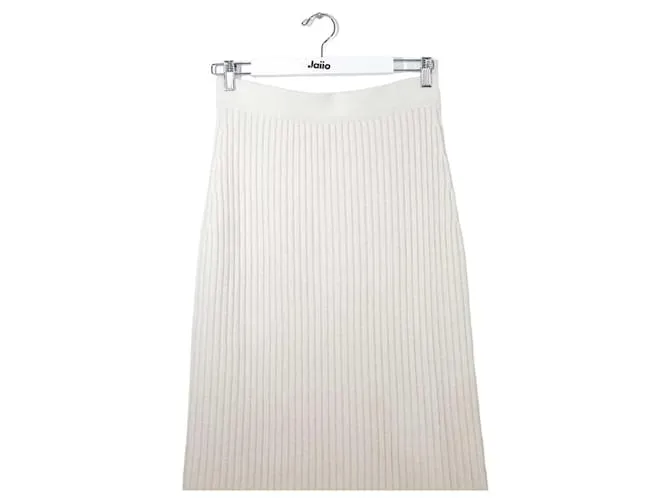 Autre Marque Falda de punto de cachemira Blanco 