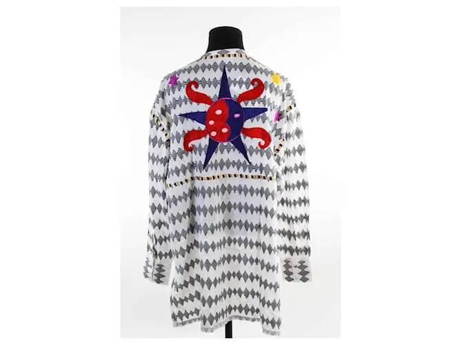 Autre Marque vestido de algodón Blanco 