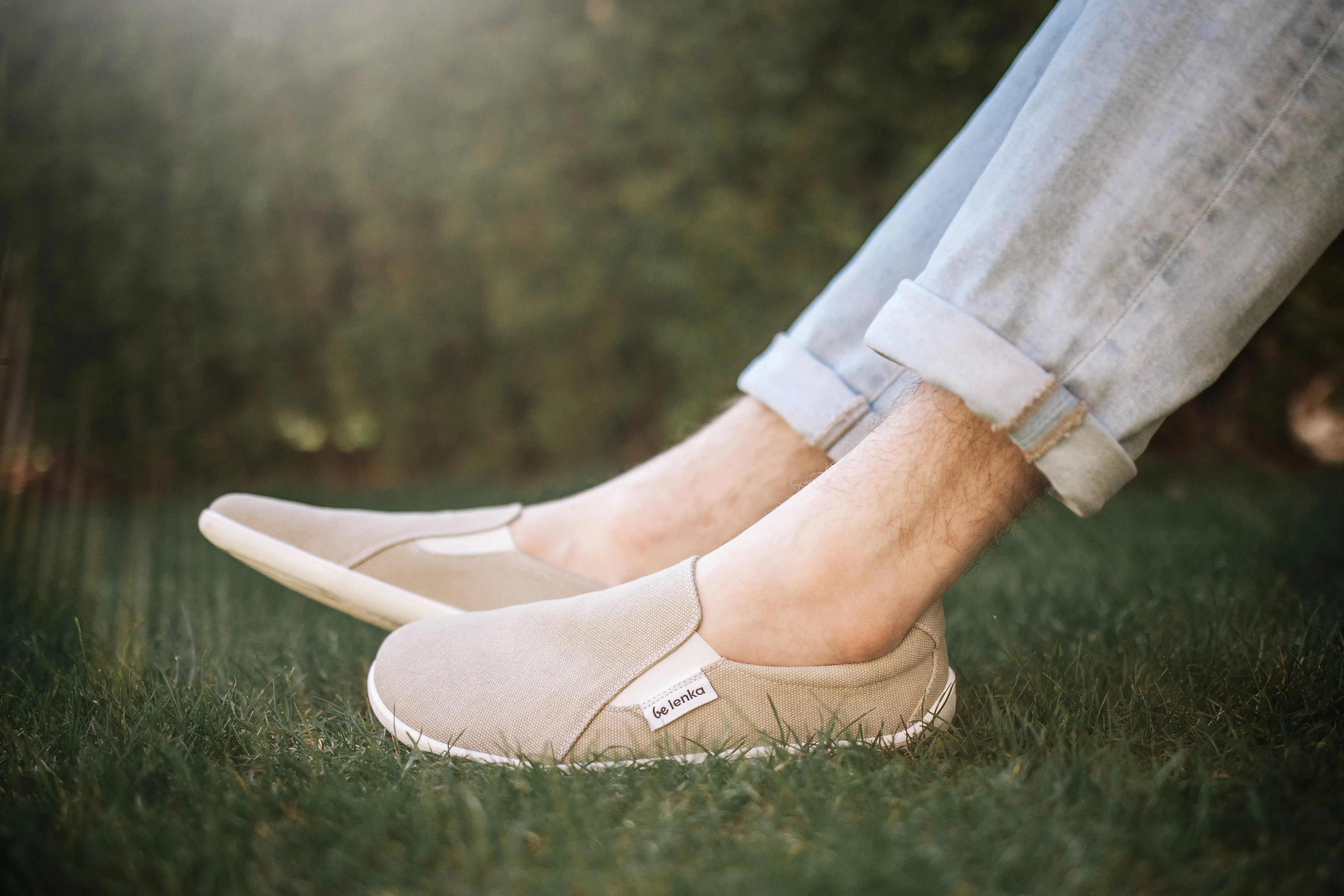 BE LENKA  EAZY VEGAN SAND  SLIPONS BAREFOOT T44