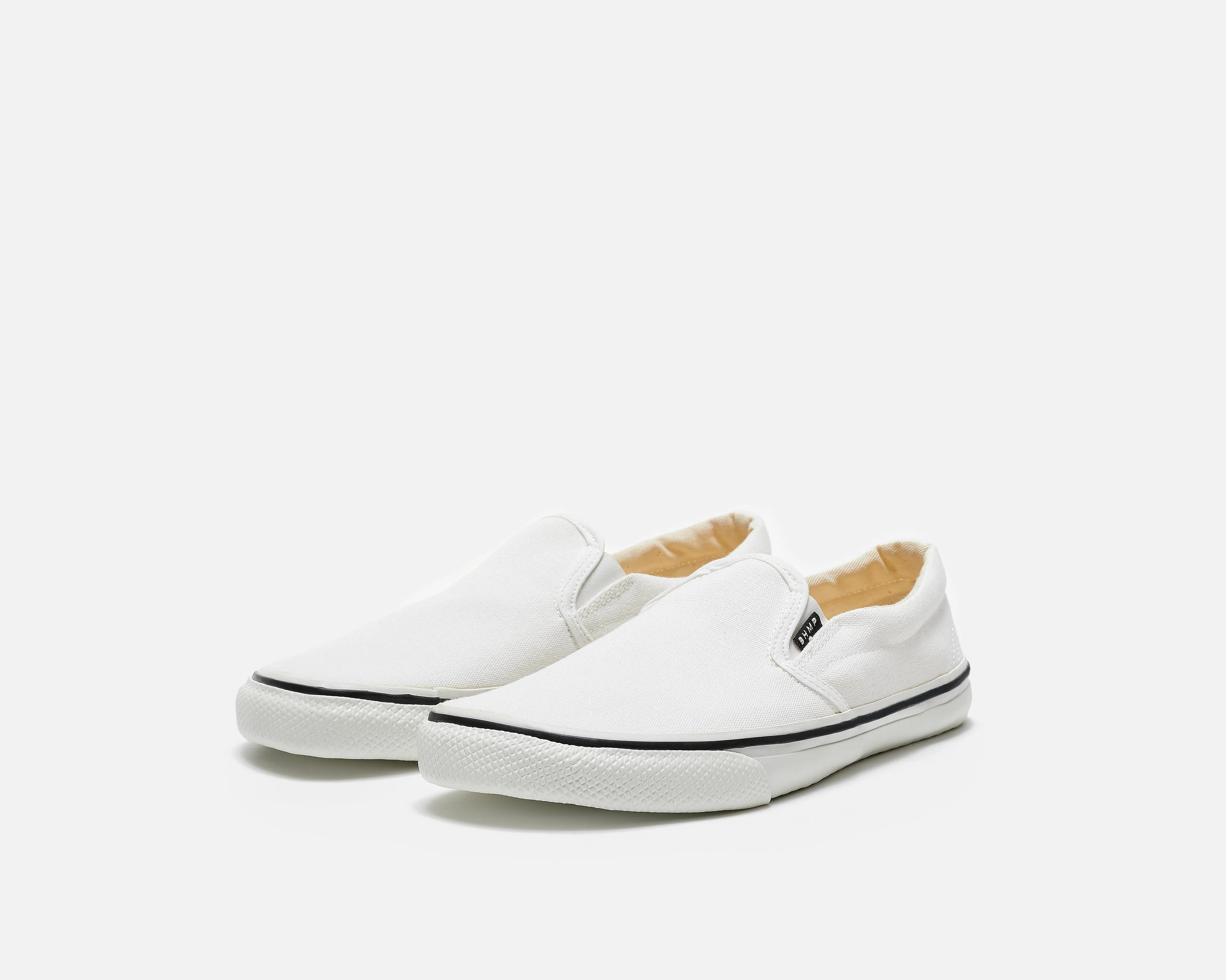 BOHEMPIA  VELIK WHITE & WHITE  SLIP ONS BAREFOOT