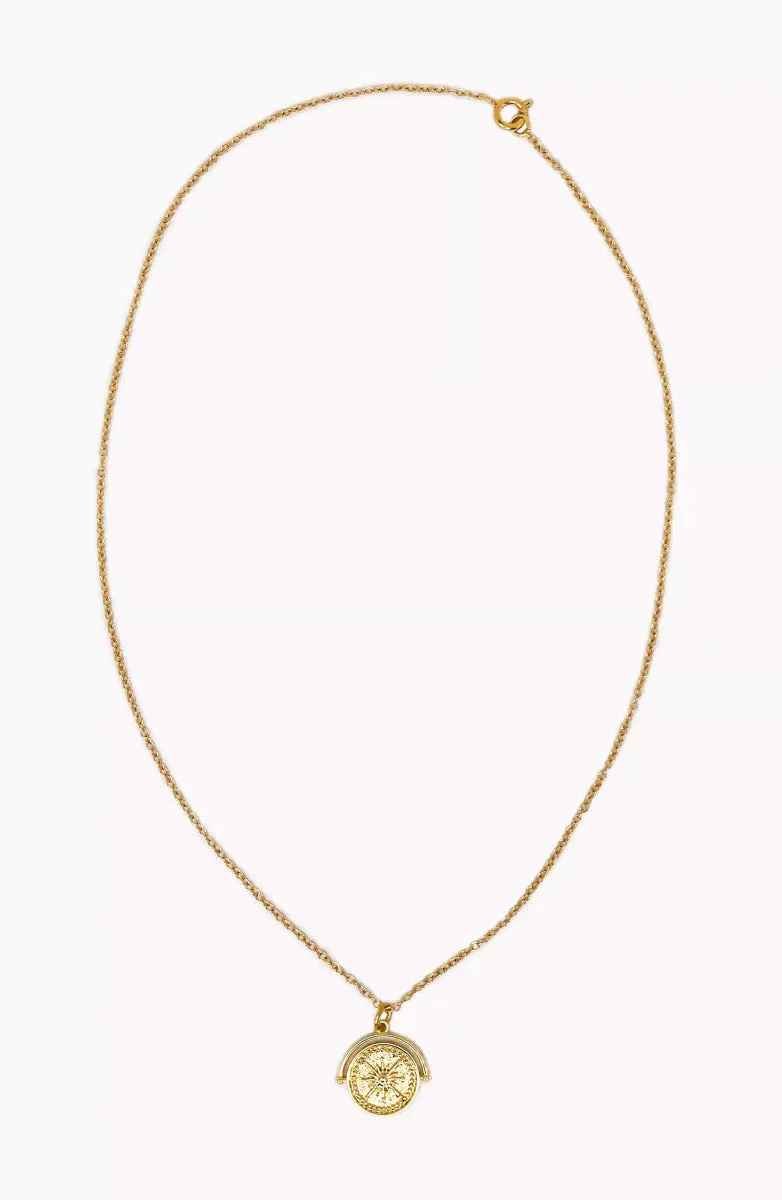 Collar Baño Oro Medalla Sol
