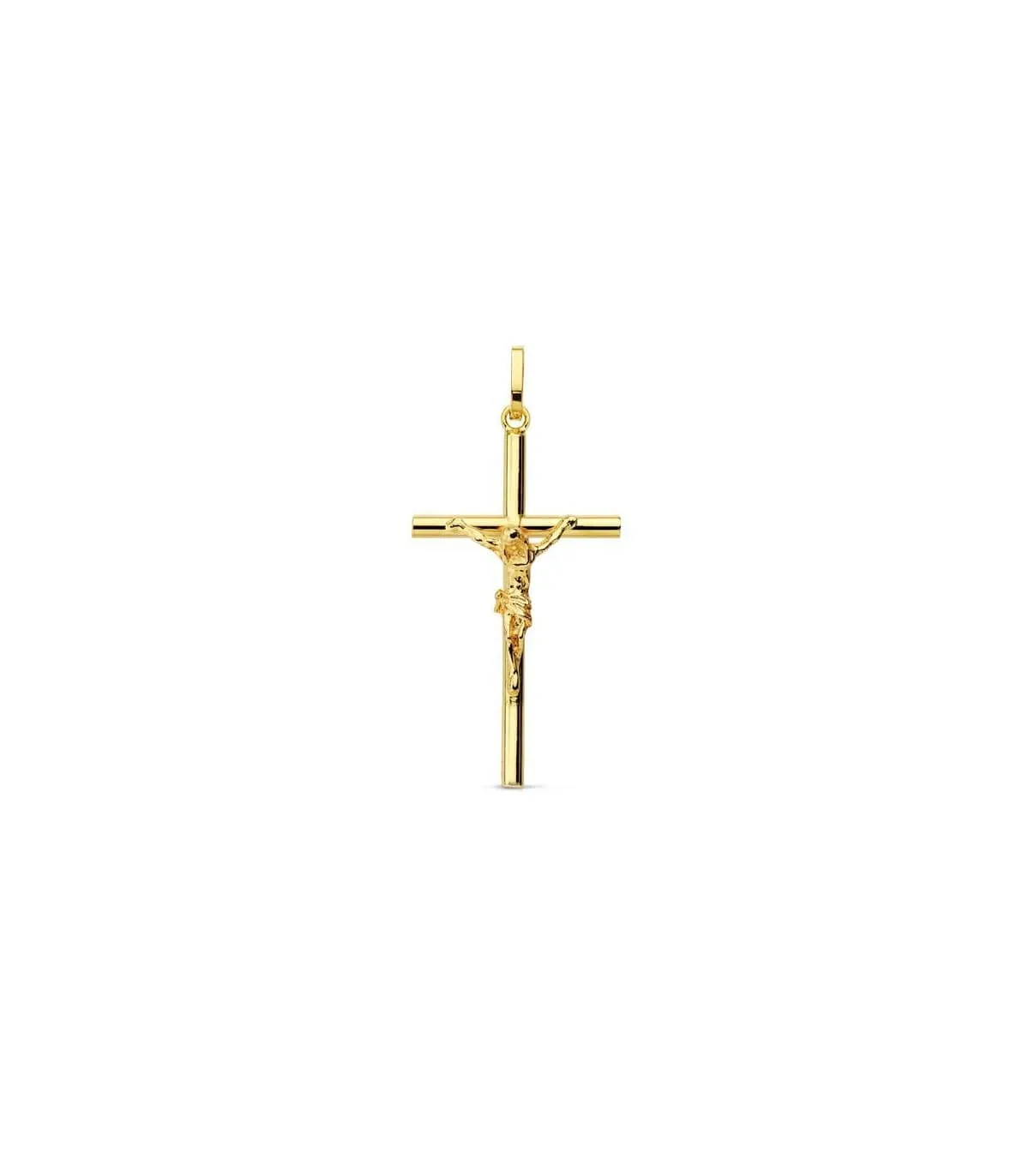 Cruz Cristo hueca 18 Ktes 27mm