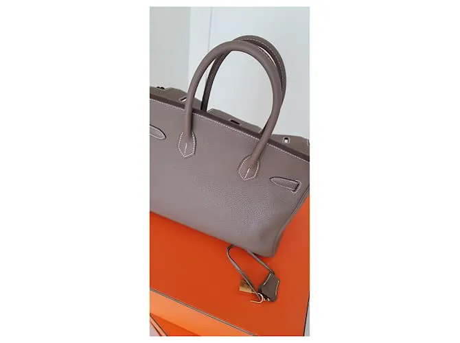 Hermès Birkin 30 CABLE TOGO Gris pardo 