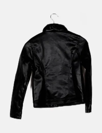 Lefties Chaqueta biker negra