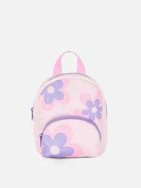 Mochila guateada con estampado de flores