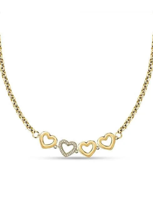 MORELLATO BAGLIORI gargantilla 4 corazones