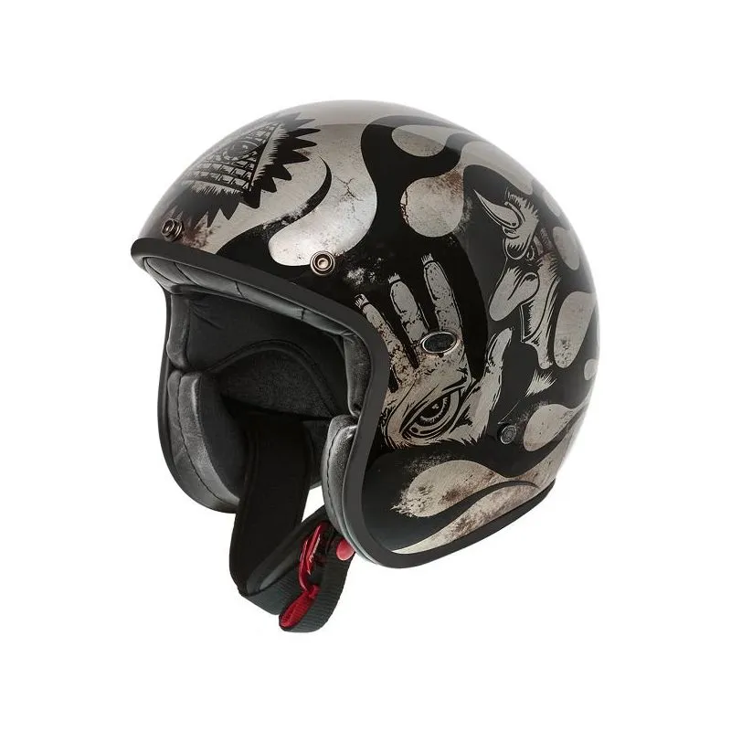 MOTOCICLETA CASCO JET POCO BD TITATIUM  PREMIER