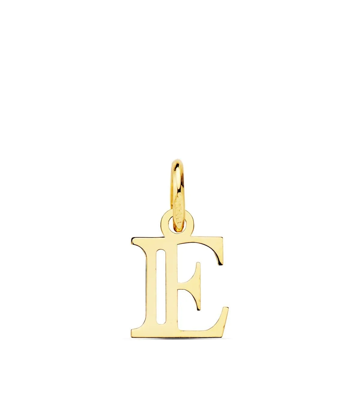Pendentif initiale en or 18 carats E