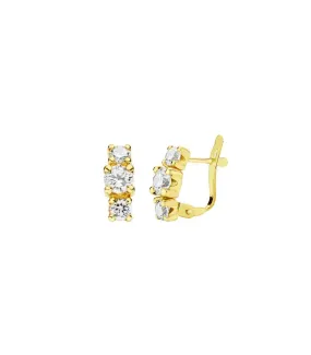 Pendientes oro amarillo Polixena 18 Ktes