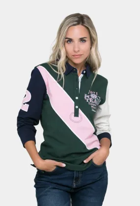 Polo modelo banda base color verde