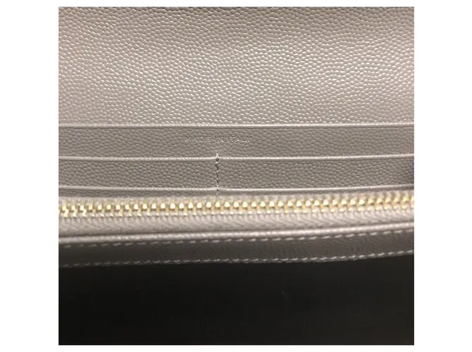 Saint Laurent Monograma monedero Gris 