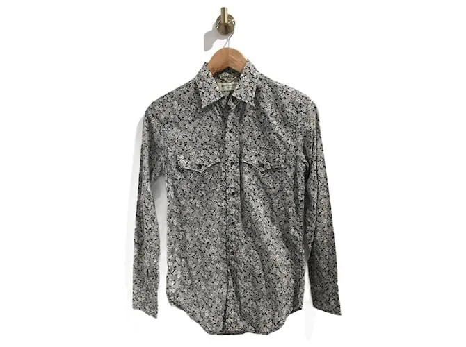SAINT LAURENT Tops Camiseta.Algodón Internacional XS Multicolor 