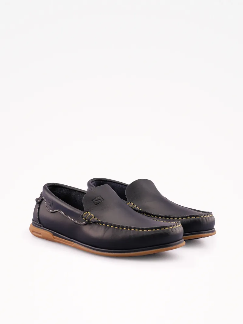 SAPATO MOCASSIM SLIP ON EM PELE