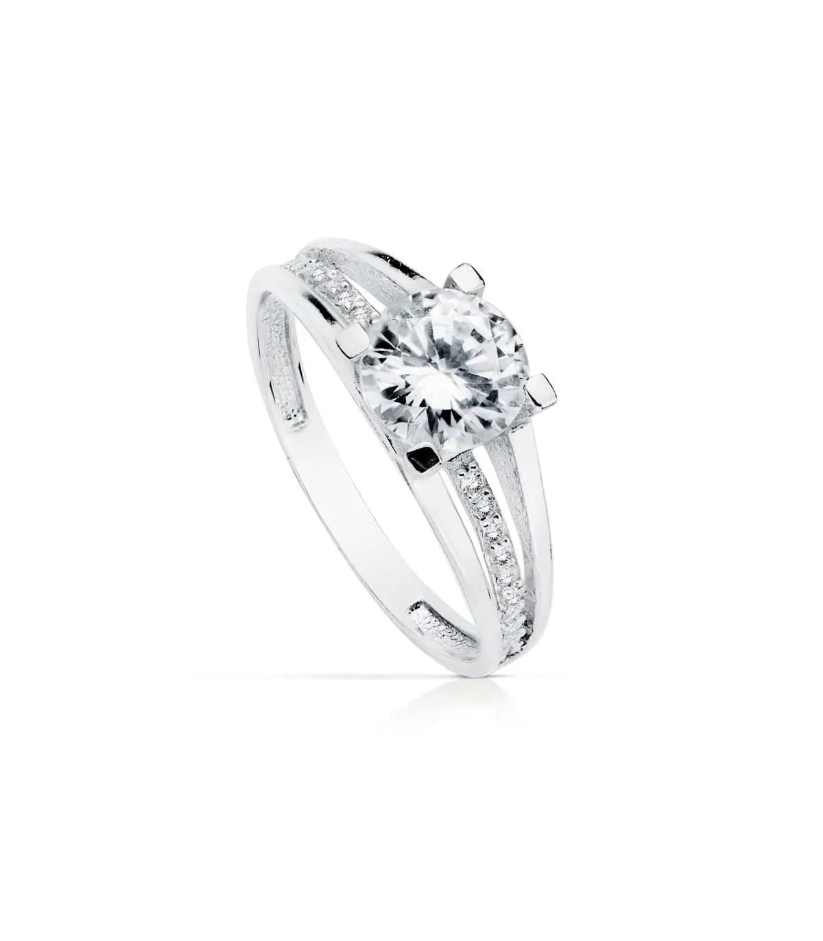 Solitario blanco Andrea 18 Ktes
